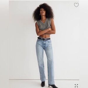 Madewell The Petite 90s Straight Jeans in Mercer Wash